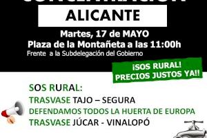 ASAJA Alicante invita a todos los alicantinos a sumarse a la concentración del 17 de mayo en la Montañeta en defensa de la agricultura