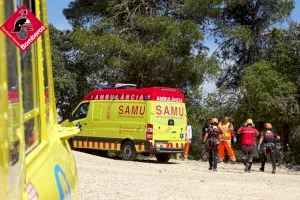 Rescatan a dos ciclistas heridos en Banyeres de Mariola y La Pobla de Benifassà