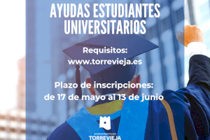 Mañana se abre el plazo de presentación de solicitudes para las ayudas a jóvenes estudiantes universitarios 2021/22 de Torrevieja