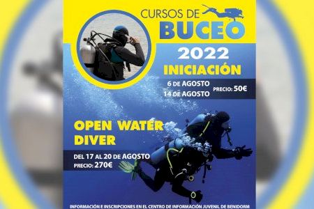 Benidorm organiza dos cursos de buceo para el mes de agosto