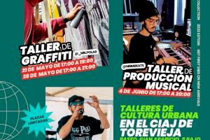 El próximo sábado, 21 de mayo, comienzan los talleres de cultura urbana de graffiti, producción musical y rap en Torrevieja