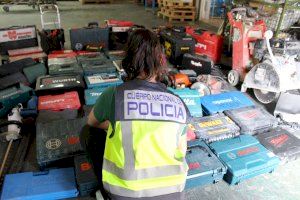 Tres detenidos por robar herramientas y maquinaria de obra en Torrent, Burjassot, Oliva y Alfafar