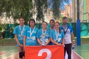 Colegio Claret CV Xàtiva femenino subcampeonas alevines de minivoley en los Juegos Deportivos de la Comunitat Valenciana
