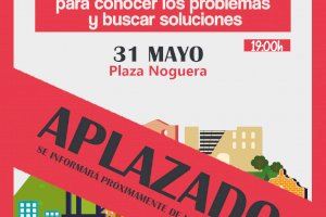 Aplazado el encuentro de Alcalde de Barrio previsto para hoy en la plaza Noguera