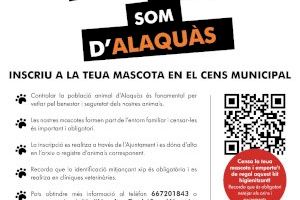 ‘Nosotros también somos de Alaquàs’: Nueva campaña municipal para el censo animal