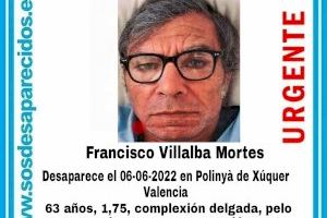 Buscan a Francisco, desaparecido en Polinyà de Xúquer
