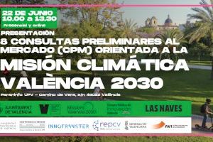 València busca agentes del ecosistema de innovación para solucionar 8 retos orientados a la Misión Climática València 2030
