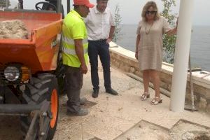 Seinician las obras de reparación de muro del paseo marítimo de la Fossa