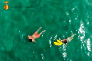 Salvamento rescata a cuatro bañistas en Sagunto con el servicio de dron