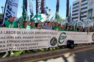 CSIF Castellón participa en las movilizaciones para dignificar la labor de empleados públicos y defender la negociación colectiva