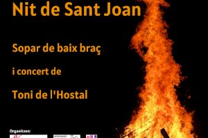 Un sopar de baix braç i un concert de Toni de l’Hostal per a celebrar la Nit de Sant Joan a Ontinyent