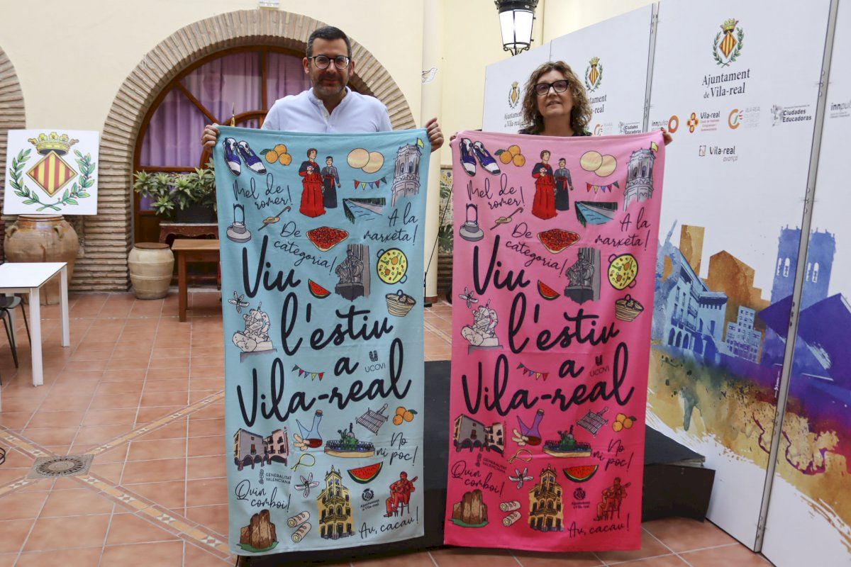 Ucovi incentiva las compras en el comercio local con el sorteo de toallas inspiradas en los símbolos de Vila-real