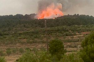 Dos llamps provoquen incendis forestals en nom dels Olmos i Benassal