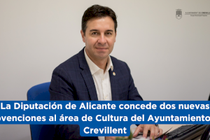 La Diputación de Alicante concede dos nuevas subvenciones al área de Cultura del Ayuntamiento de Crevillent