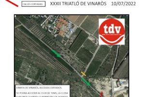 Domingo se aplicarán cortes de tráfico con motivo de la celebración de la XXXII Triatlón de Vinaròs