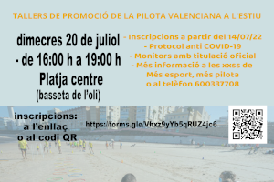 La playa centro de la Vila Joiosa acoge una nueva jornada de ‘Pilota a l´estiu’