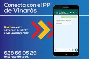 El canal d’informació per WhatsApp del PP de Vinaròs supera els 500 vinarossencs inscrits