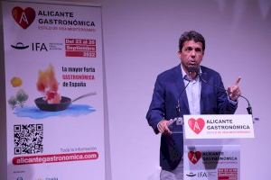 Mazón resalta la capacidad de “reinvención y superación” de la gastronomía de la provincia de Alicante