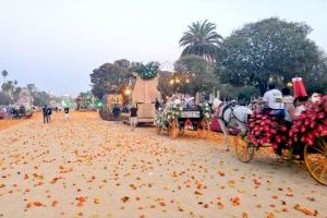 Más de 1.700.000 “clavellons” llenarán de color la Alameda durante la Batalla de Flores