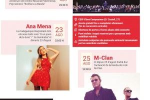 Ana Mena, M-Clan y Efecto Pasillo, cabezas de cartel de los conciertos en las Fiestas Mayores de Paterna