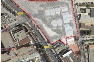 Sanidad construirá un nuevo parking para el Hospital de Elda en el antiguo colegio Miguel de Cervantes