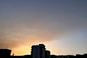 El humo del incedio de La Vall d'Ebo llega hasta Mallorca