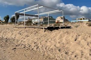 Tavernes de la Valldigna canvia d'ubicació la platja accessible per la forta regressió del litoral