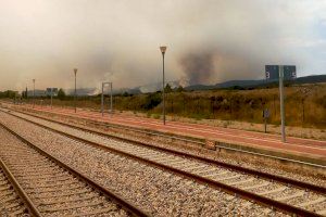 Reobert el trànsit ferroviari en l'Alt Palància interromput per l'incendi de Begís