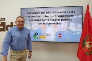Los usuarios del transporte público urbano de Elda se benefician desde hoy y hasta el 31 de diciembre de una bonificación del 30%