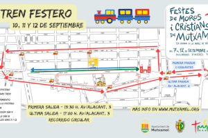 Un Tren Festero unirá del 10 al 12 de septiembre los principales puntos de celebración de las Fiestas de Moros y Cristianos de Mutxamel