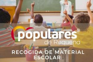 El Partido Popular de Requena realiza una campaña de recogida de material escolar