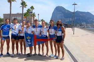 Tres oros y una plata en el Campeonato de España de Remo Mar Beach Sprint