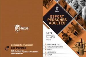 Més de 500 veïns i veïnes de Xàtiva s’inscriuen en les activitats d’esport per a persones adultes en el primer dia