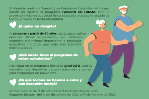 Las personas mayores de Torrent se ponen ‘en forma’ con rutas saludables