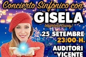 L’Associació Musical Santa Cecilia de Almenara y la cantante Gisela ofrecerán un concierto sinfónico con canciones de Disney