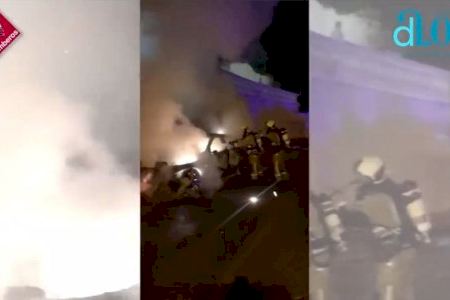 VÍDEO | Així fan explotar els metalls fosos en reaccionar amb l'aigua en l'incendi d'un cotxe a Oriola