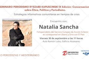 Natalia Sancha abre en la UMH una nueva edición del ciclo Periodistas y el Mediterráneo