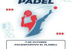 El próximo viernes 7 de octubre se celebra el I Torneo Junior Pádel en el Polideportivo del Planell de Buñol
