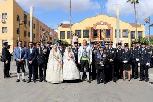 L'alcalde i la regidora de Policia Local de Sagunt assistixen a l'acte de commemoració de l'Àngel Custodi, patró de la Policia Nacional