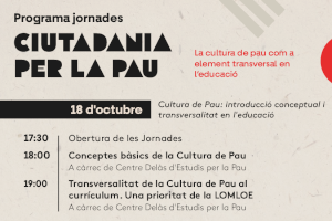 El Fons Valencià per la Solidaritat programa un curs sobre cultura de pau a professorat i personal polític i tècnic valencià