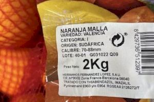 El etiquetado de las naranjas puede confundir al consumidor: variedad “Valencia” y origen Sudáfrica