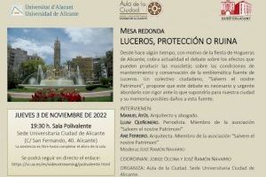 La Sede Ciudad de Alicante organiza un debate sobre la conservación de Luceros