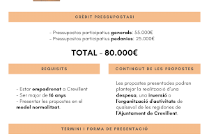 Los presupuestos participativos de 2022 invertirán 80.000€ en Crevillent