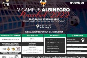 La Fundació Albinegra organiza el V CAMPUS ALBINEGRO para Navidad