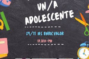 El 29 de noviembre, taller “Educar sin recetas a un adolescente”en El Campello
