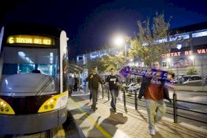 Metrovalencia refuerza el domingo noche su servicio con motivo del encuentro de Liga entre Levante UD y UD Las Palmas
