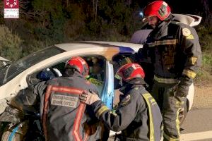 Un herido grave en el accidente de tráfico de Torrechiva
