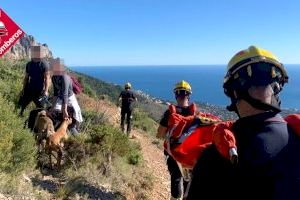 Rescatan a una mujer tras lesionarse el hombro mientras practicaba senderismo en la sierra de Bernia
