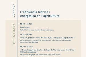 Vila-real y Facsa organizan una jornada sobre eficiencia hídrica y energética en agricultura