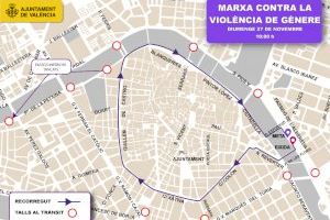 Cortes de tráfico para este domingo en Valencia por la VI Marxa contra la Violència de Gènere